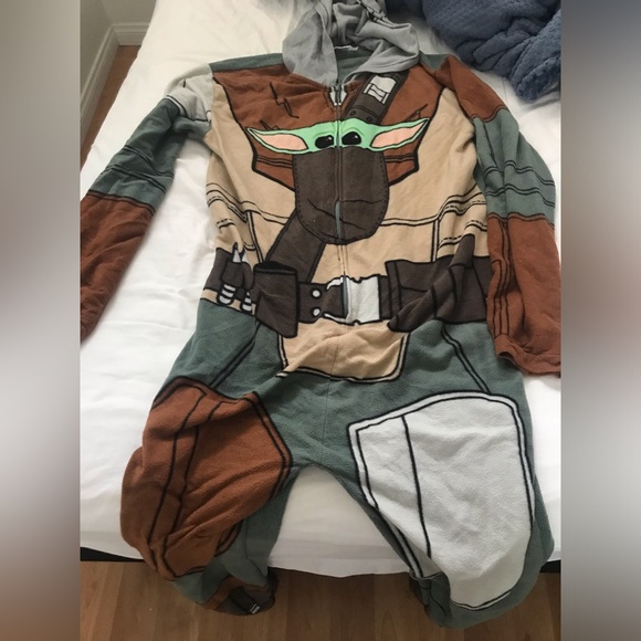 3 The Simpsons pajama pants and Mandalorian union suit. - Picture 12 of 13